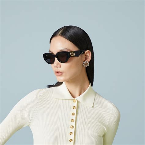 gucci geometric-frame sunglasses